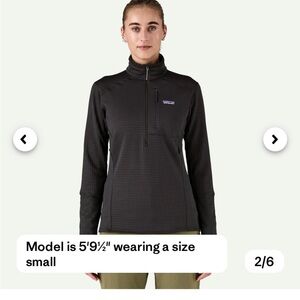 Patagonia Black R1 Fleece Pullover Zip